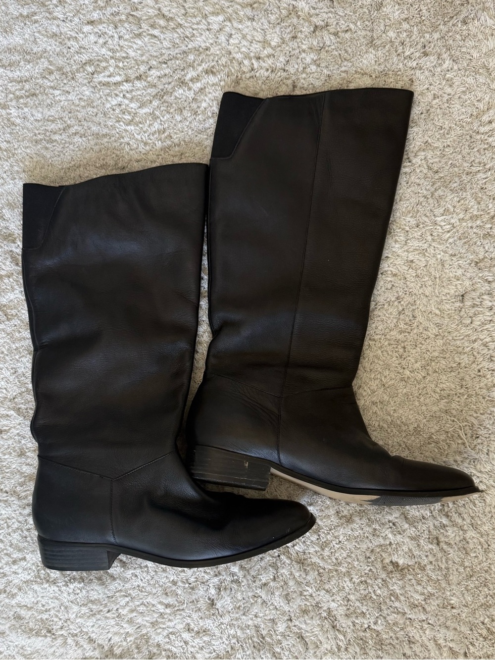 Worthington Black Leather Riding Boots Size 9